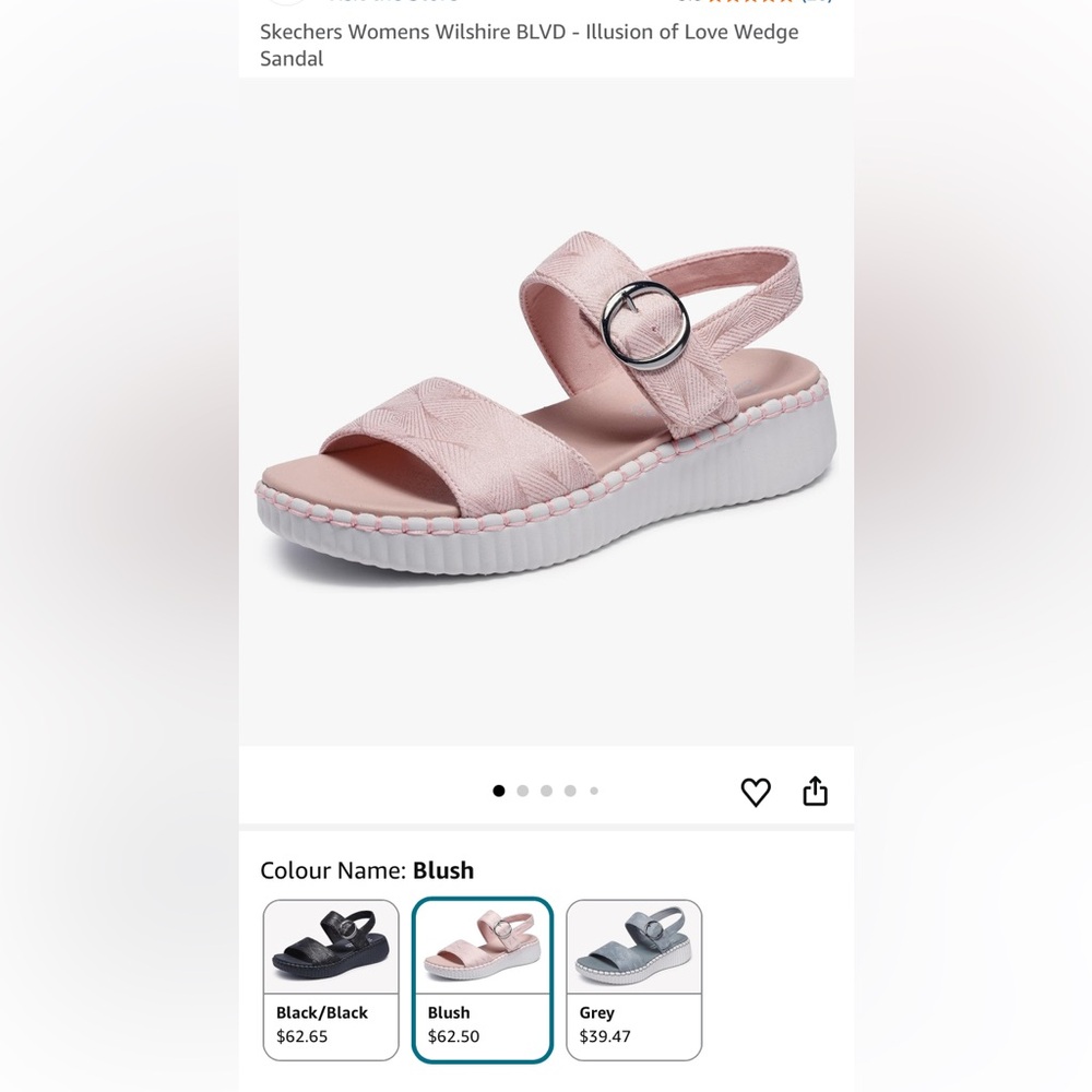 Skechers Blush woman’s luxe foam Wedge Sandals size 8